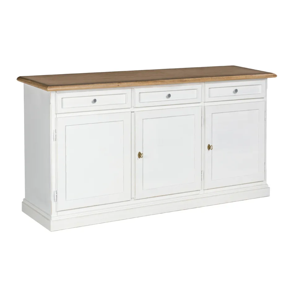 Credenza in Legno con 3 Cassetti e 3 Ante Made in Italy - Uller Viadurini