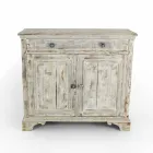 Credenza in Legno di Abete Massello con Ripiani Interni Made in Italy - Pierrot Viadurini