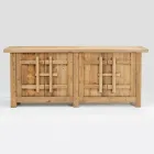 Credenza in Legno di Pino Naturale Invecchiato con 2 o 4 Ante - Aituno Viadurini