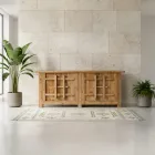 Credenza in Legno di Pino Naturale Invecchiato con 2 o 4 Ante - Aituno Viadurini