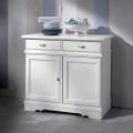 Credenza in Legno Laccato Bianco con 2 Ante e 2 Cassetti Made in Italy - Sogbo