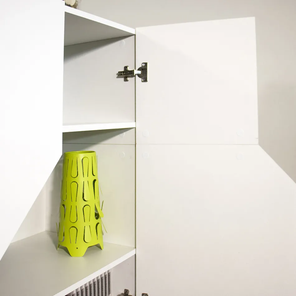Credenza in Legno Nobilitato 3 Vani e 2 Mensole Made in Italy - Alyssa Viadurini