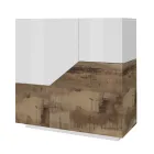 Credenza in Legno Nobilitato 3 Vani e 2 Mensole Made in Italy - Alyssa Viadurini