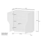 Credenza in Legno Nobilitato 3 Vani e 2 Mensole Made in Italy - Alyssa Viadurini