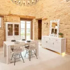 Credenza in Teak Massello con 3 Ante e 3 Cassetti - Sumo Viadurini