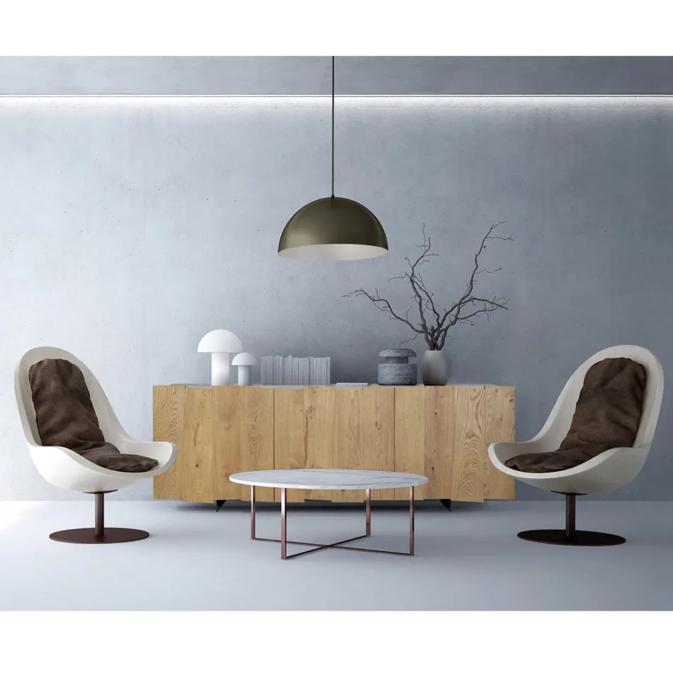 Credenza Living a 3 Ante in Legno Massello Made in Italy – Khal Viadurini