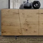 Credenza Living a 4 Ante in Legno Massello Made in Italy – Khal Viadurini