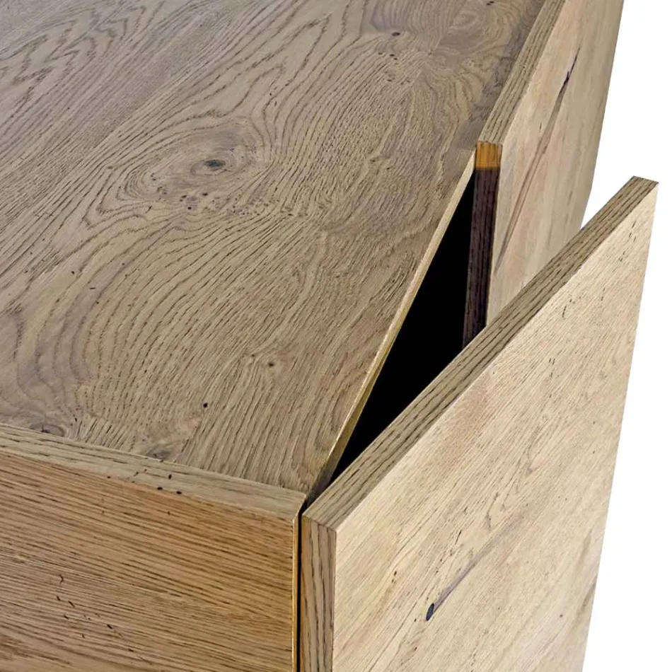 Credenza Living a 4 Ante in Legno Massello Made in Italy – Khal Viadurini