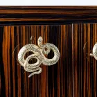 Credenza moderna con 4 ante in legno di ebano lucido Ada 2 Viadurini