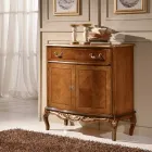 Credenza Salotto Classica Legno Blu Avio o Noce Made in Italy - Chantilly Viadurini