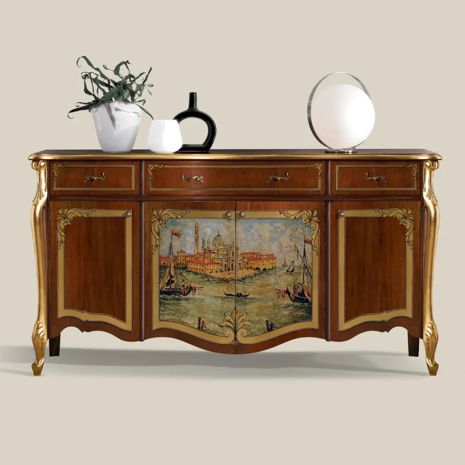 Credenza Soggiorno di Lusso in Legno Classica Made in Italy - Caligola Viadurini
