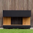 Cucina da Esterno 141x70x93 cm Realizzata in Teak Massiccio e Alluminio - Stilosa Viadurini