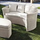 Daybad da Giardino in Fibra Polyrattan 2 Elementi - Donna Viadurini