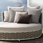 Daybed da Esterno in Alluminio e Tessuto Intrecciato a Mano - Reda Viadurini