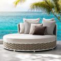Daybed da Esterno in Alluminio e Tessuto Intrecciato a Mano - Reda