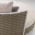 Daybed da Esterno in Alluminio e Tessuto Intrecciato a Mano - Reda Viadurini