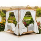 Daybed da Esterno in Teak ed Intreccio in Corda - Arjuna Viadurini