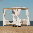 Daybed da Esterno in Teak ed Intreccio in Corda - Arjuna Viadurini