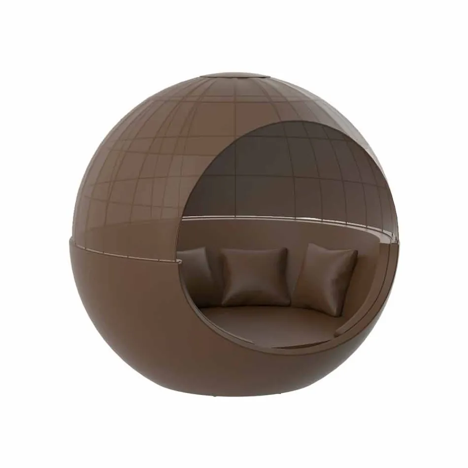 Daybed da Giardino Design Rotondo di Lusso con Parasole - Ulm Moon by Vondom Viadurini