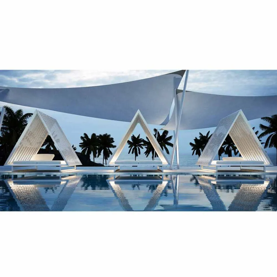Daybed da Giardino di Lusso in Alluminio e Tessuto - Frame Vineyard by Vondom Viadurini