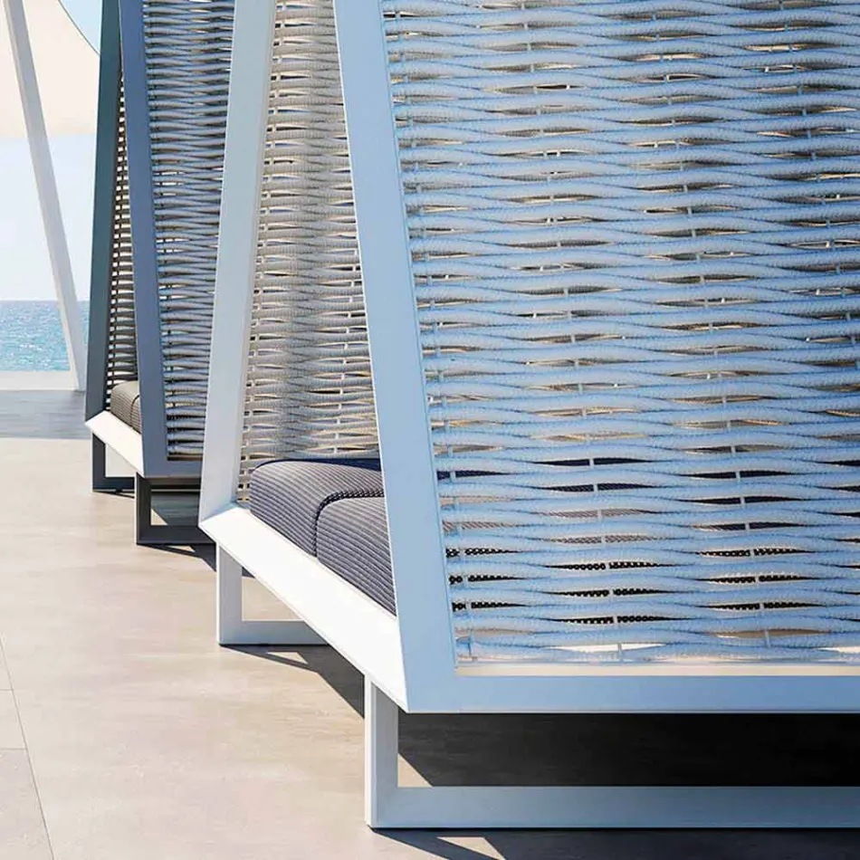 Daybed da Giardino di Lusso in Alluminio e Tessuto - Frame Vineyard by Vondom Viadurini