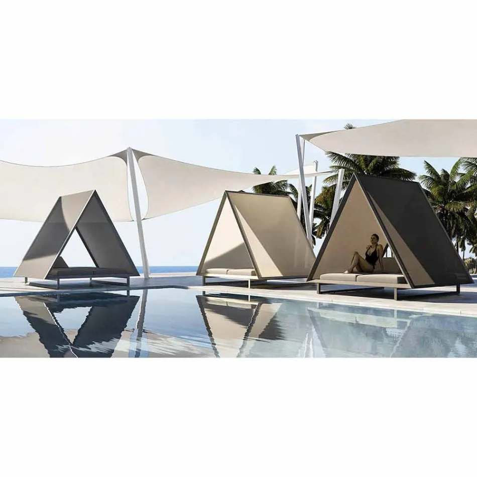 Daybed Esterno in Alluminio e Tessuto Design di Lusso - Frame Vineyard by Vondom Viadurini