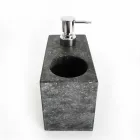 Dispenser per Sapone Liquido con Bicchiere in Marmo Made in Italy - Clik Viadurini