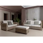 Divano 2 o 3 Posti Outdoor in Kubù Grigio con Cuscini – Cerys Viadurini