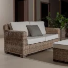 Divano 2 o 3 Posti Outdoor in Kubù Grigio con Cuscini – Cerys Viadurini