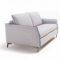 Divano 2 posti maxi L 165cm ecopelle/tessuto made in Italy Erica