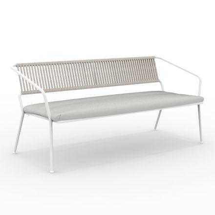 Divano 2 Posti per il Giardino con Cuscino Incluso Made in Italy - Prato Viadurini