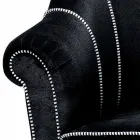 Divano 3 Posti Rivestito in Velluto con Cuciture Bianche Made in Italy - Caster Viadurini