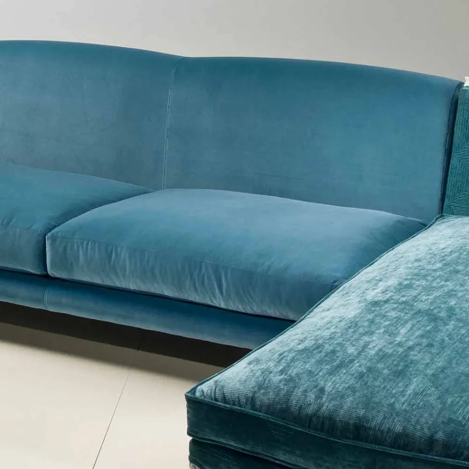 Divano ad angolo design classico di lusso, made in Italy, Narciso Viadurini