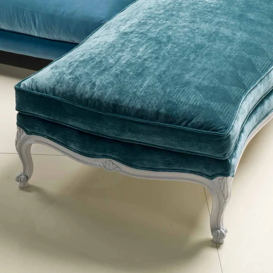 Divano ad angolo design classico di lusso, made in Italy, Narciso Viadurini