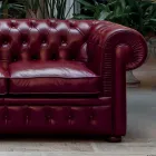 Divano Classico con Piedini a Cipolla in Legno di Faggio Made in Italy - Spassoso Viadurini