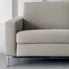 Divano con Apertura a Letto in Metallo e Poliuretano Made in Italy - Folle Viadurini