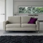 Divano con Apertura a Letto in Metallo e Poliuretano Made in Italy - Folle Viadurini