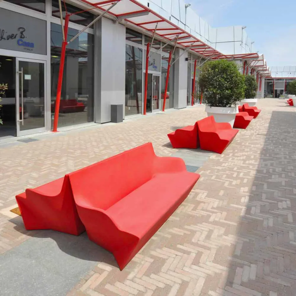 Divano con braccioli Slide Kami Yon colorato di design fatto in Italia Viadurini