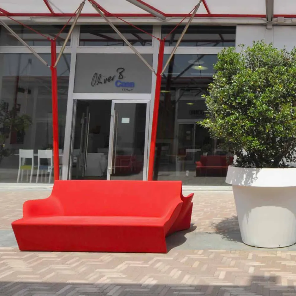 Divano con braccioli Slide Kami Yon colorato di design fatto in Italia Viadurini