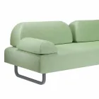 Divano da Esterno a 3 Posti di Design in Metallo e Tessuto Made in Italy - Selia Viadurini