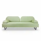 Divano da Esterno a 3 Posti di Design in Metallo e Tessuto Made in Italy - Selia Viadurini