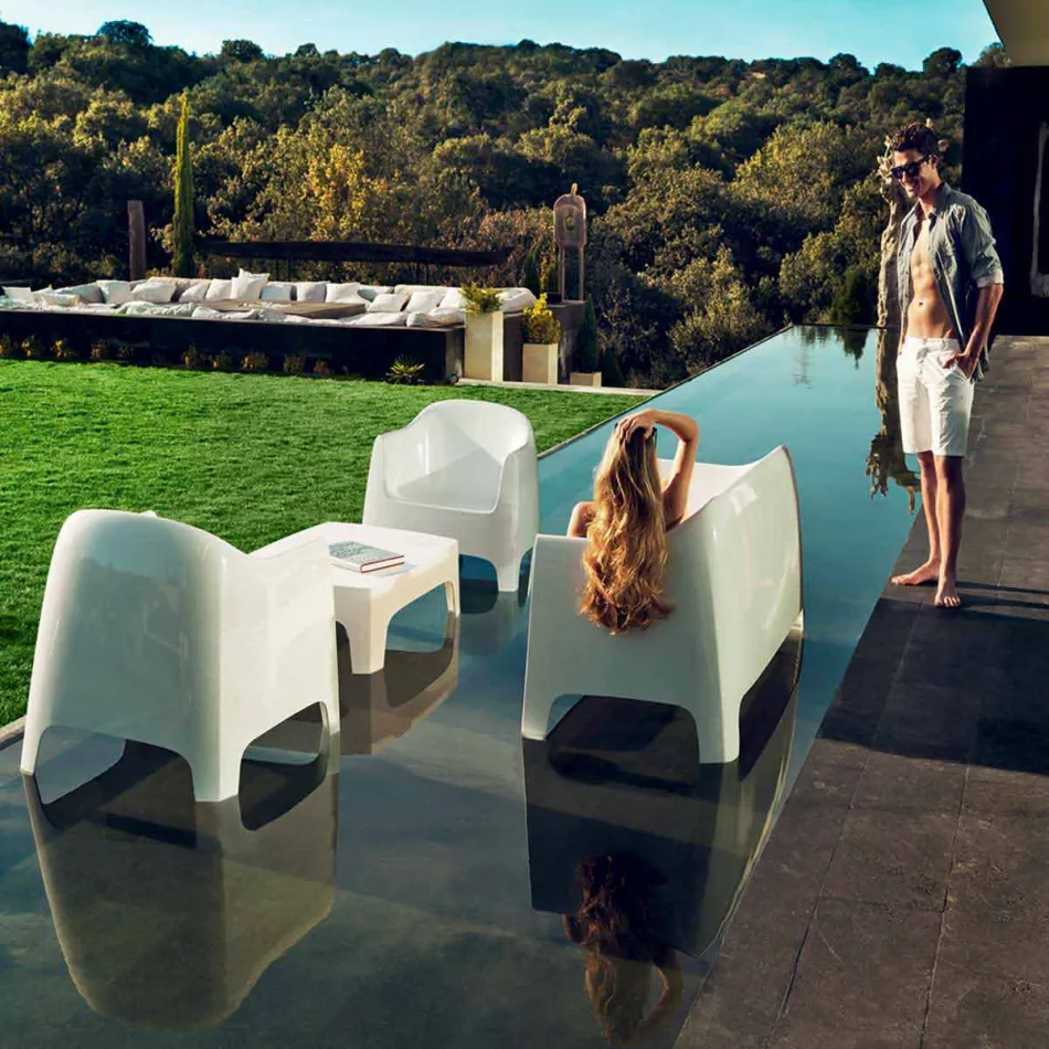 Divano da esterno design moderno Solid by Vondom in polipropilene Viadurini