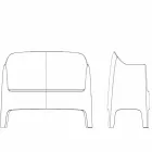Divano da esterno design moderno Solid by Vondom in polipropilene Viadurini