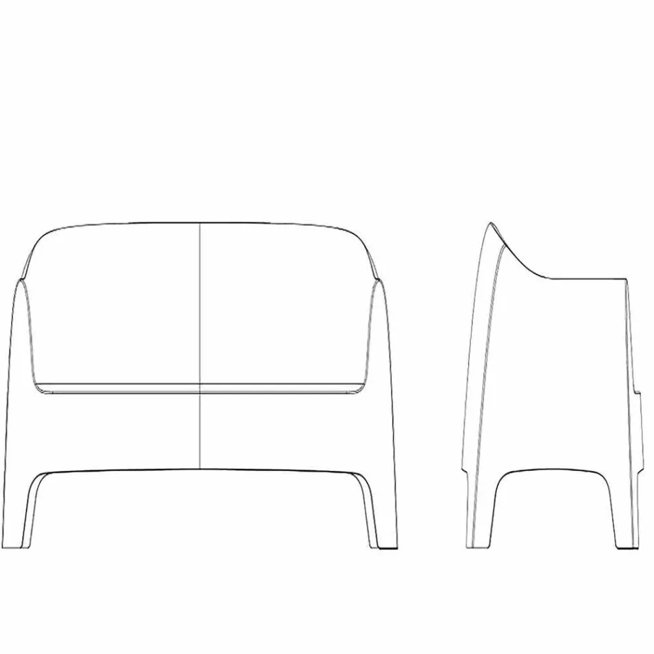 Divano da esterno design moderno Solid by Vondom in polipropilene Viadurini