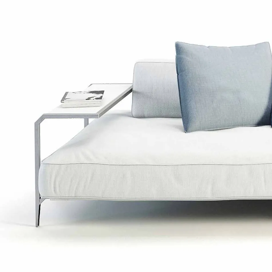 Divano da Esterno Imbottito in Tessuto Design Moderno Made in Italy - Arkansas Viadurini