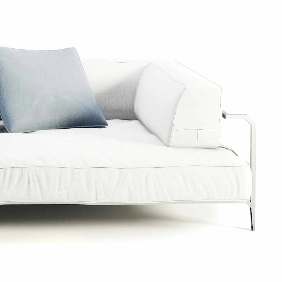 Divano da Esterno Imbottito in Tessuto Design Moderno Made in Italy - Arkansas Viadurini