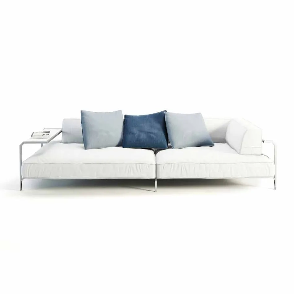Divano da Esterno Imbottito in Tessuto Design Moderno Made in Italy - Arkansas Viadurini