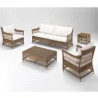 Divano da Esterno in Polyrattan Intrecciato a Mano - Gigi Viadurini