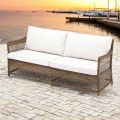 Divano da Esterno in Polyrattan Intrecciato a Mano - Gigi