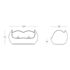 Divano da esterno Slide Blossy design moderno fatto in Italia Viadurini